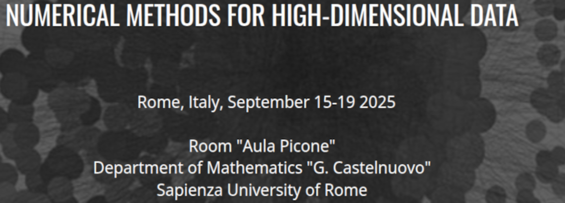 Numerical methods for high-dimensional data