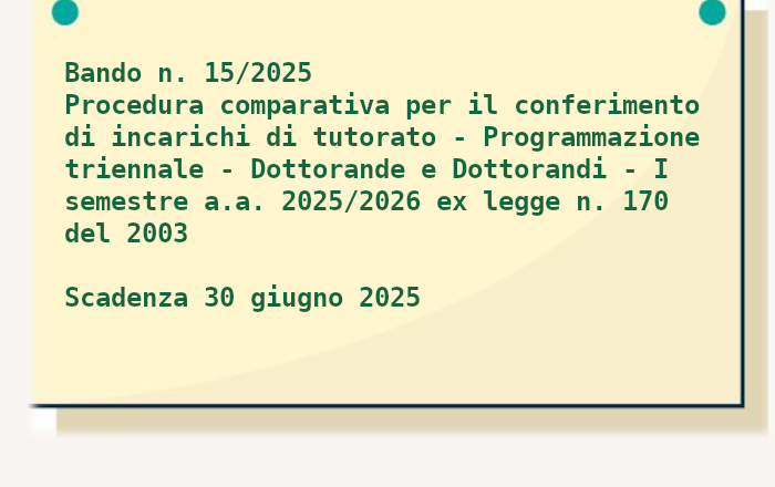 Bando n. 15/2025