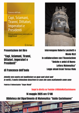 Presentazione del libro "Capi, Sciamani, Tiranni, Dittatori, IMperatori e Presidenti" di Francesco dell'Isola